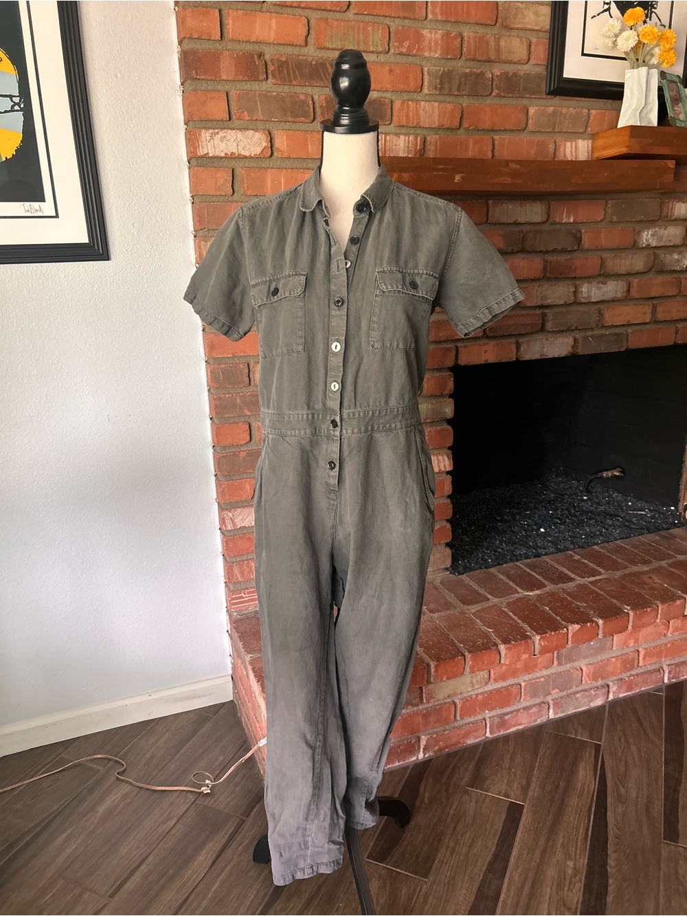 Outerknown S.E.A. Utility Jumpsuit in Olive‎ Green Sz S - Picture 5 of 12